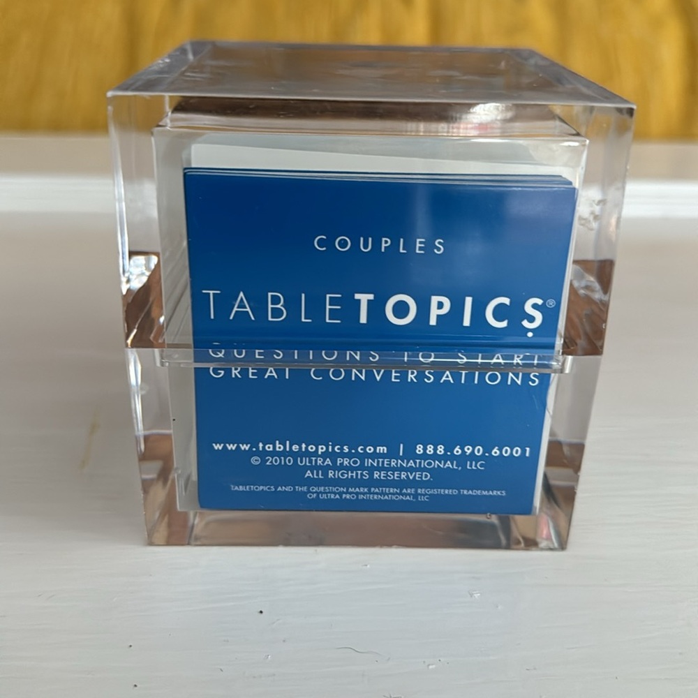 Table Topics- Questions To Start Great Conversations- Couples Edition